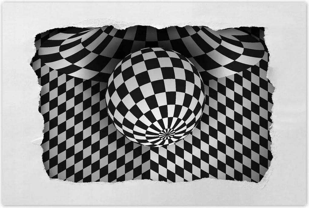 Poszterek 60x40 Absztrakt fekete-fehér