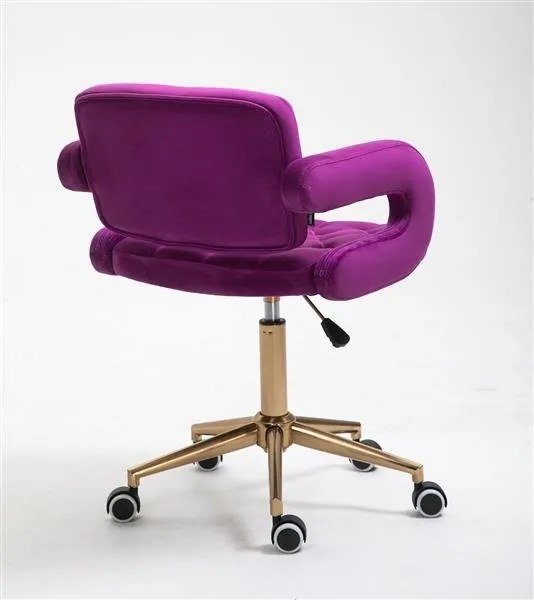 HR8403K Fukszia modern velúr szék arany lábbal