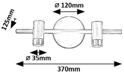 Rabalux 75041 - LED Fali spotlámpa KADIR 2xLED/3W/230V 4000K