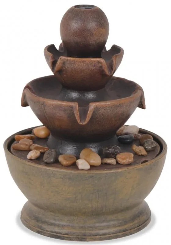 Beltéri műgyanta szökőkút szivattyúval