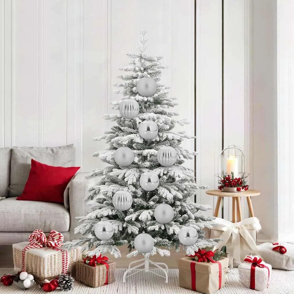 Karácsonyi Díszgömb Készlet 9 pcs Ezüst