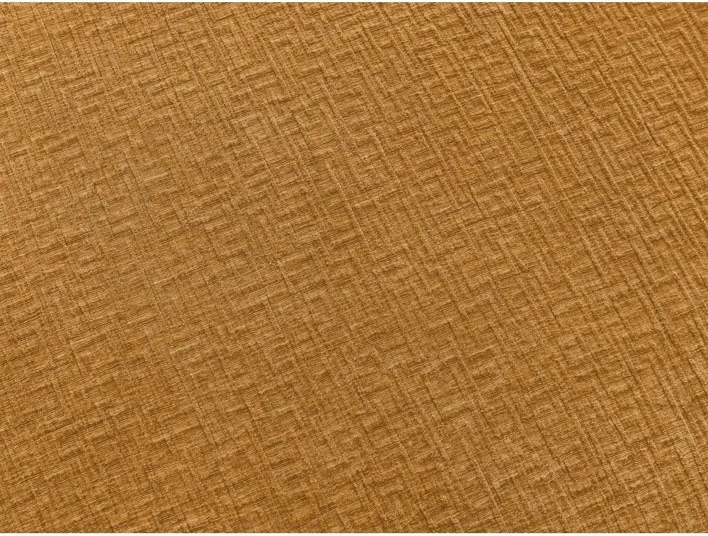 Mustársárga zsenília kinyitható kanapé mindennapos alvásra 220 cm Hugo – Bobochic Paris