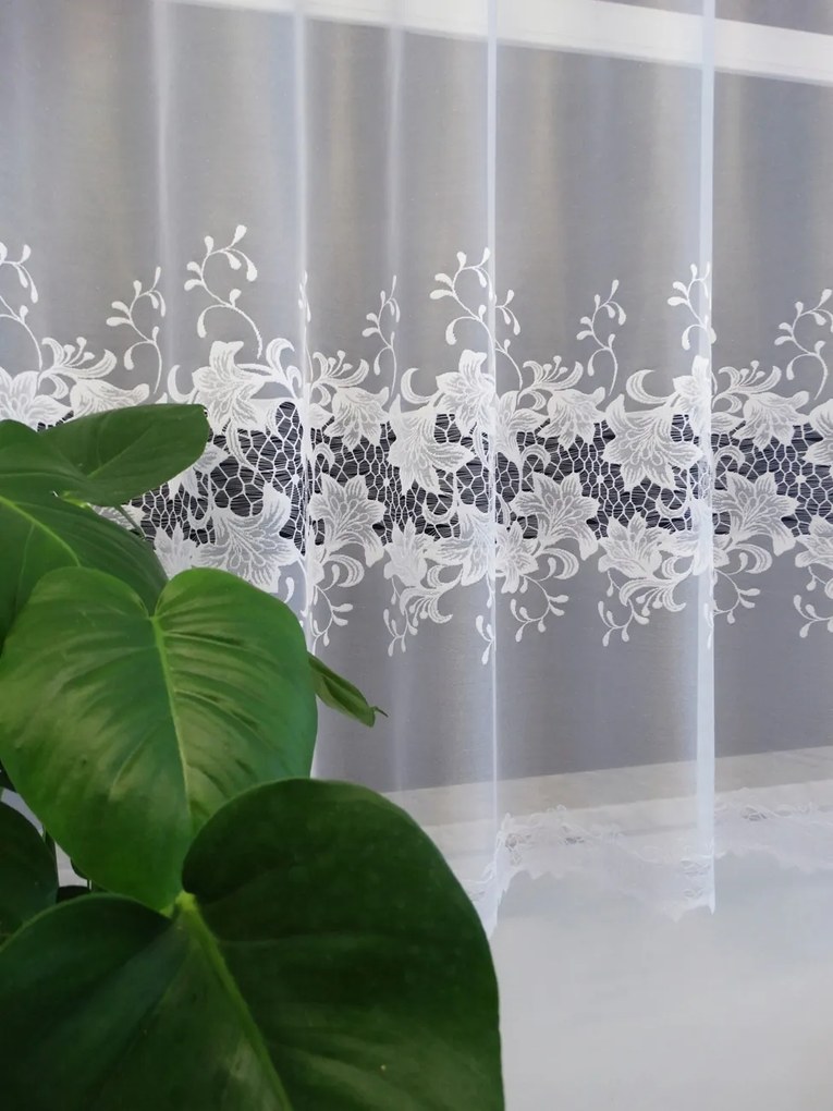 Mg Függöny jacquard 31153 Fehér 400x175cm kész M szalaggal