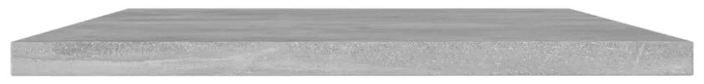 4 db betonszürke szerelt fa könyvespolc 60 x 40 x 1,5 cm