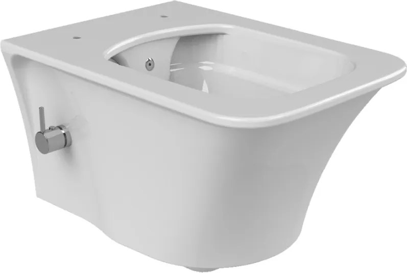 CeraStyle IBIZA fali WC - MATT FEHÉR - BEÉPÍTETT bidé funkcióval - perem nélküli - 51 cm