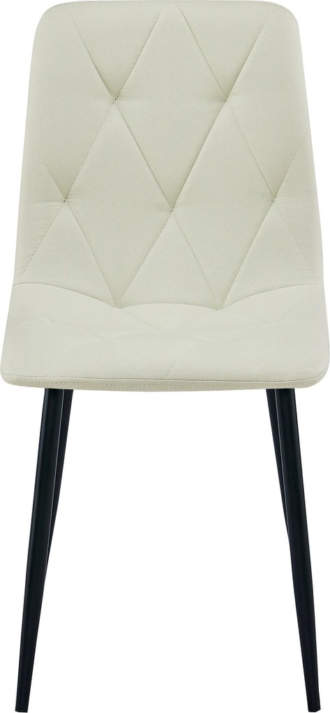 Krém étkezőszék LIBRA fekete lábakkal