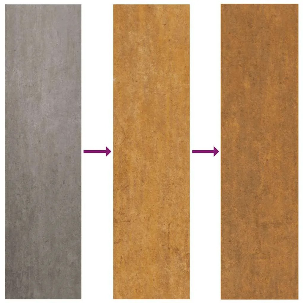 corten acél kerti magaságyás 1152x50x36 cm