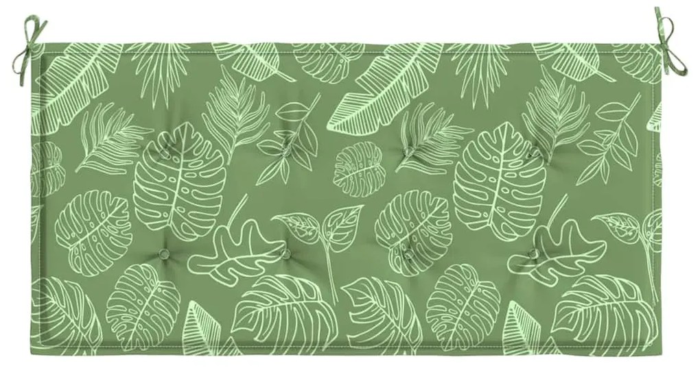 levélmintás oxford szövet kerti padpárna 120x50x4 cm