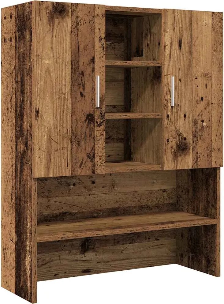 vidaXL antik fa színű mosógépszekrény 70,5 x 25,5 x 90 cm