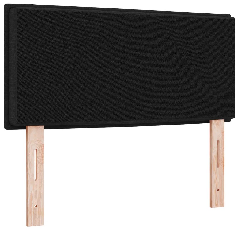 LED ágytámla LED -es lámpákkal fejtámlával Fekete 80 cm szövet