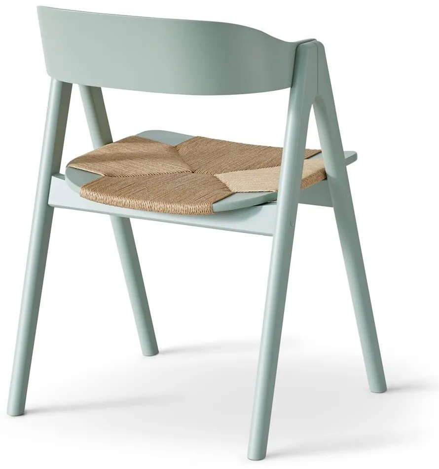 Mette világoszöld bükkfa étkezőszék rattan ülőfelülettel - Findahl by Hammel