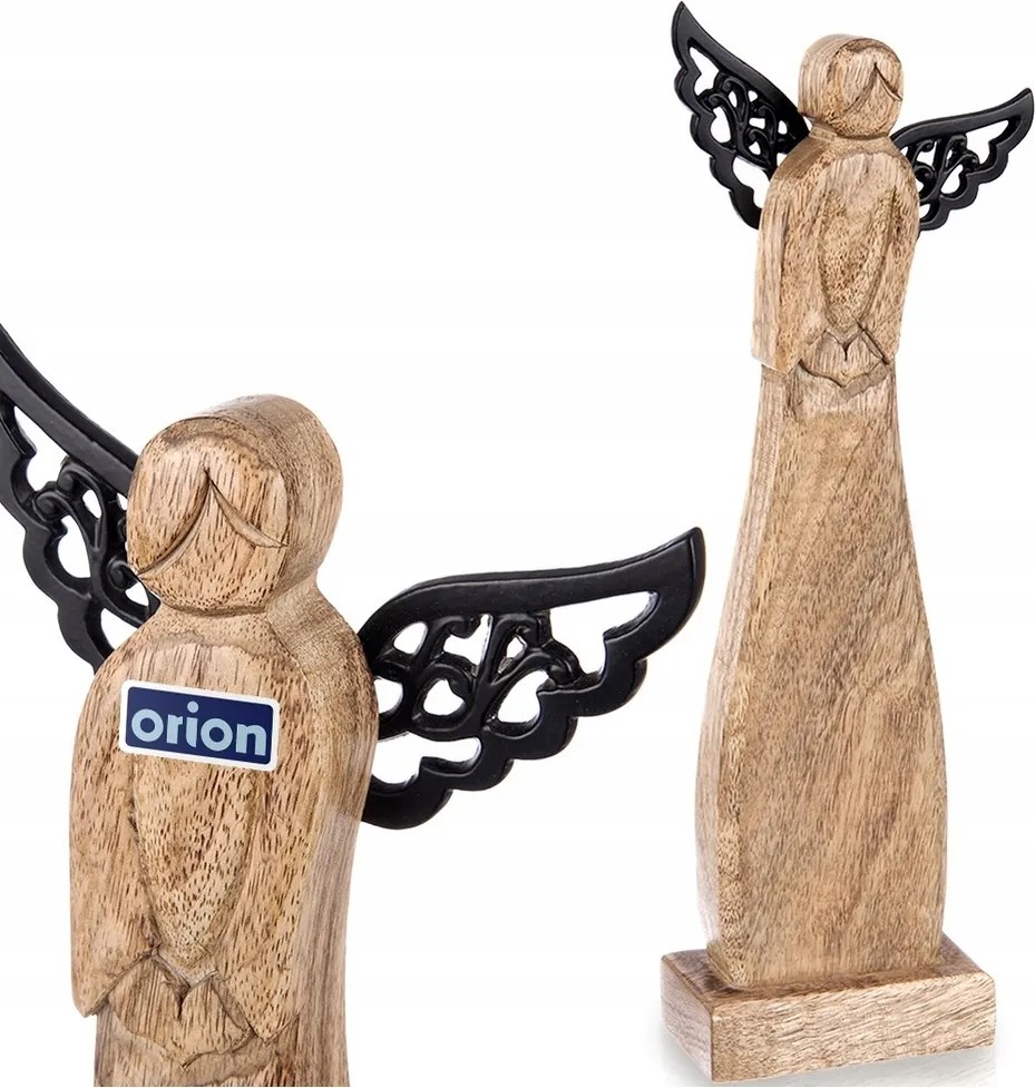 Fa angyal figura angyal dekoratív álló figura 34 cm