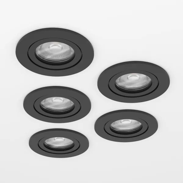 Eglo 902266 - 5 darabos BARRANCO beépíthető mennyezeti LED spotlámpa LED/4,8W/230V, fekete