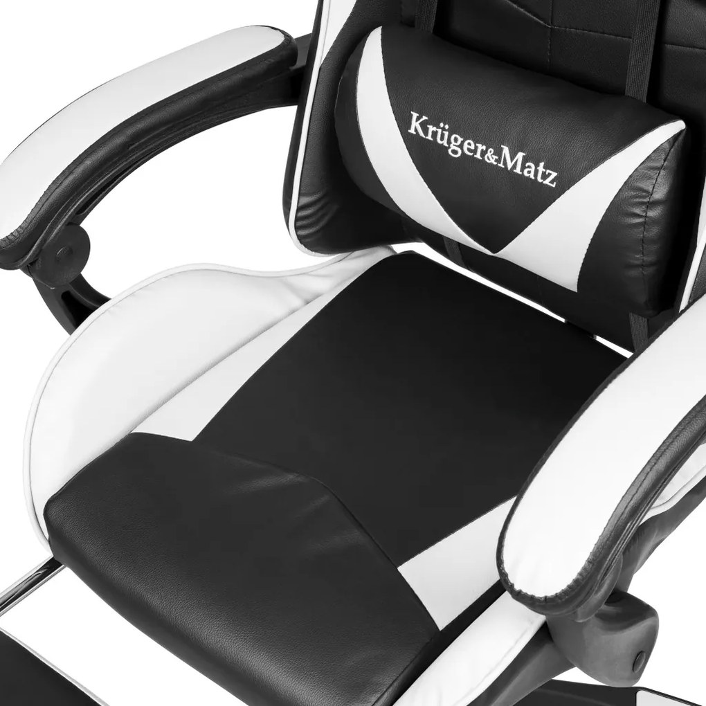 Kruger&Matz GX-150 játékszék Fehér és fekete.