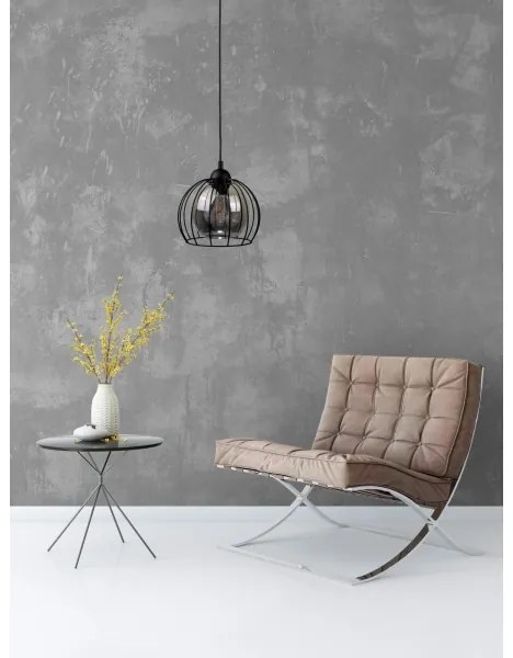 Csillár zsinóron SOLO BLACK 1xE27/60W/230V