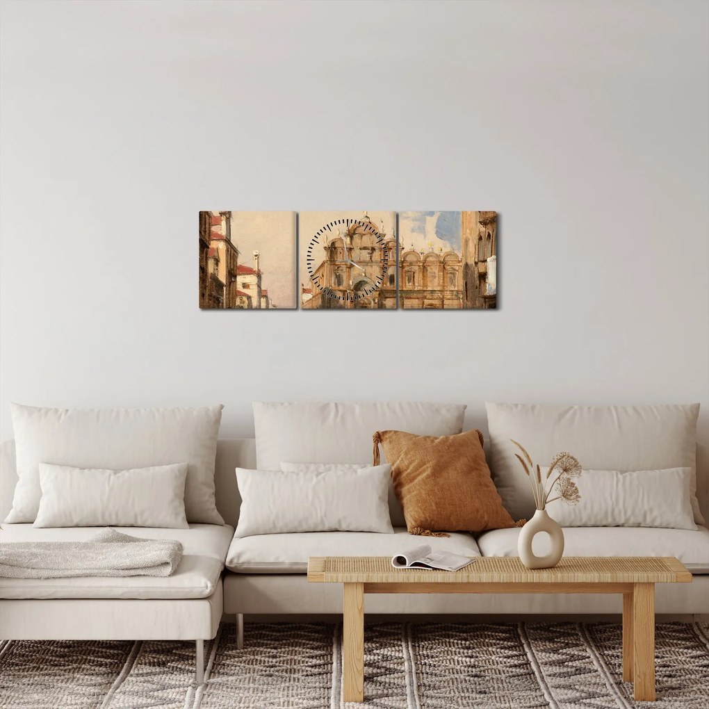 Kép - Jules-Romain Joyant, The Scuola di San Marco, Venice, reprodukciók (órával) (90x30 cm)