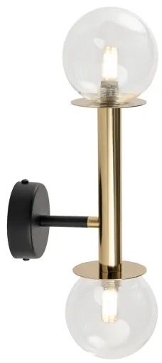 Fali lámpa DAISY 2xG9/12W/230V arany/fekete/átlátszó