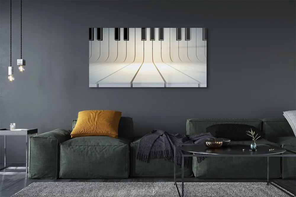 Üvegképek zongora billentyűk 120x60cm