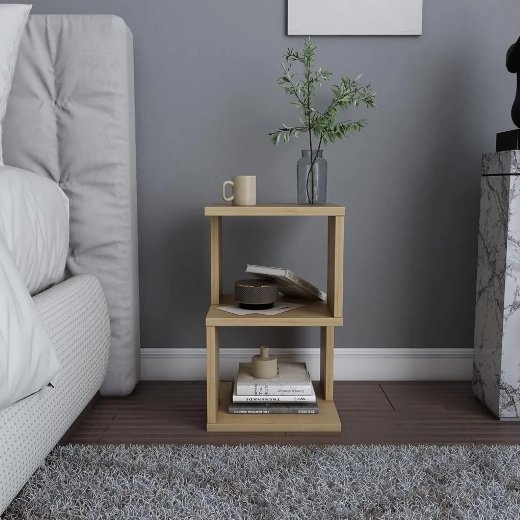 Éjjeliszekrény 29x29x49 cm barna fehér FUR1876-3