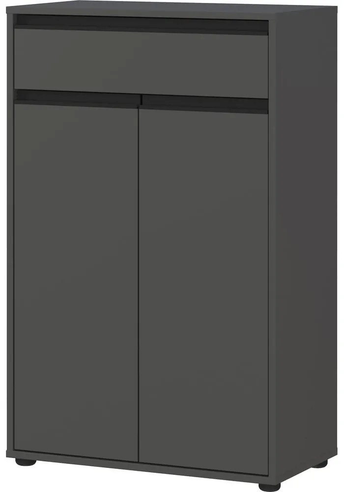 Antracitszürke magas fürdőszoba szekrény 63x98 cm Lemont – Germania