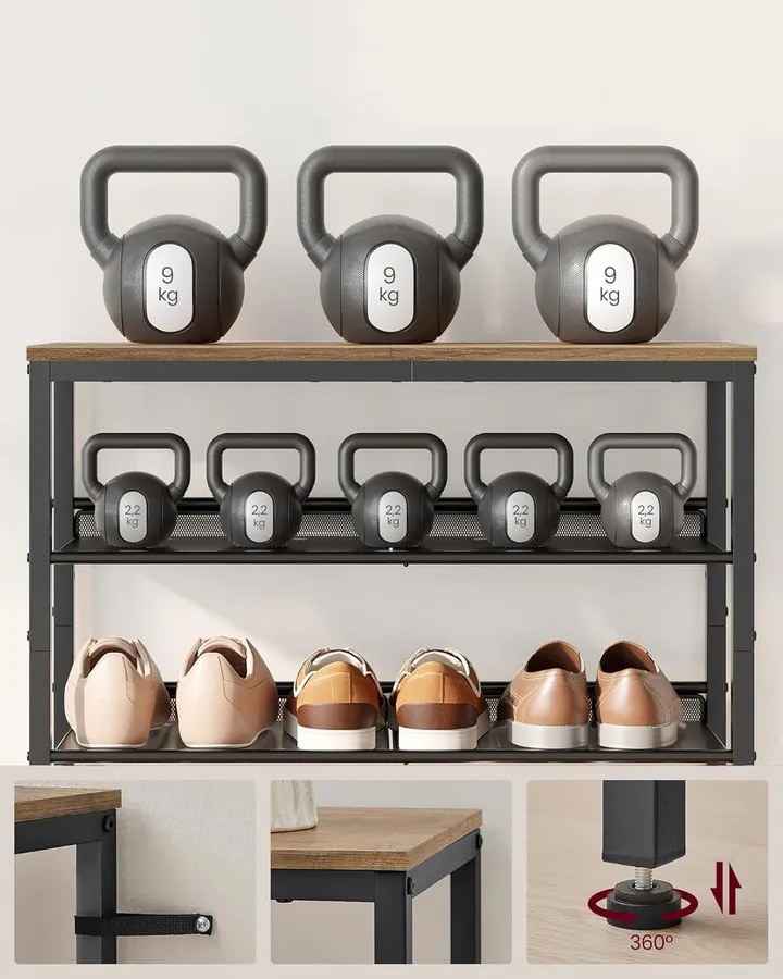 VASAGLE 5 szintes cipőtartó állvány 30×75×93 cm