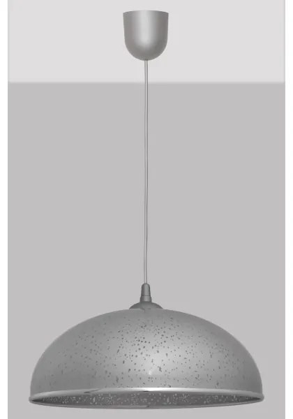 Csillár zsinóron CIRCLE 1xE27/15W/230V szürke