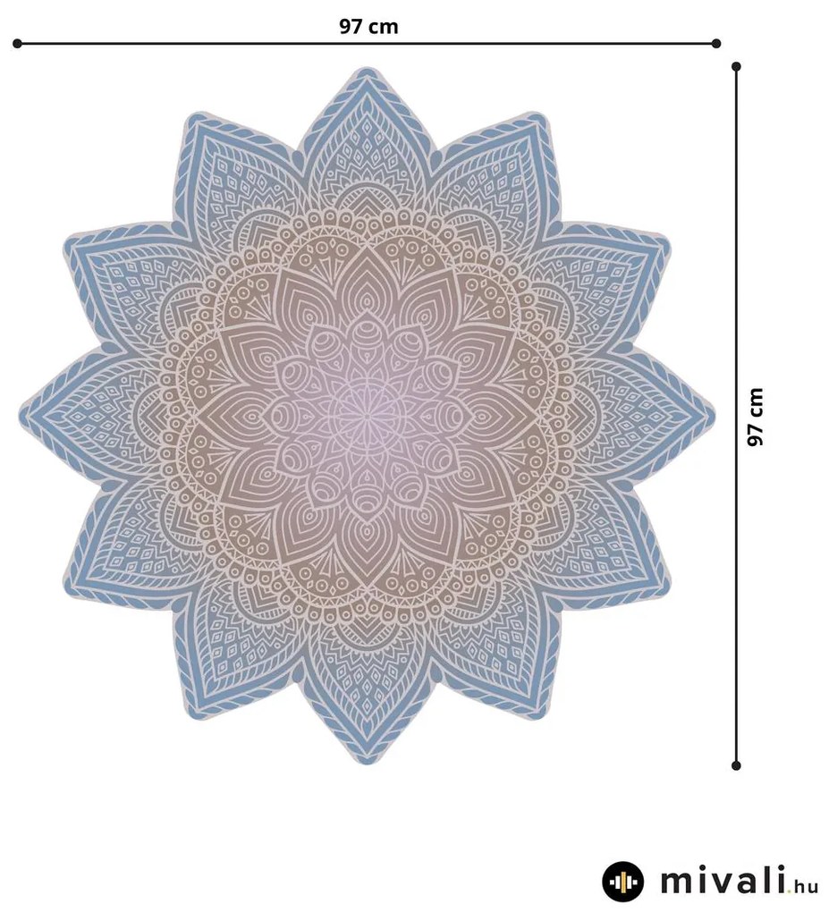 Falmatricák - Mandala kékes-barna