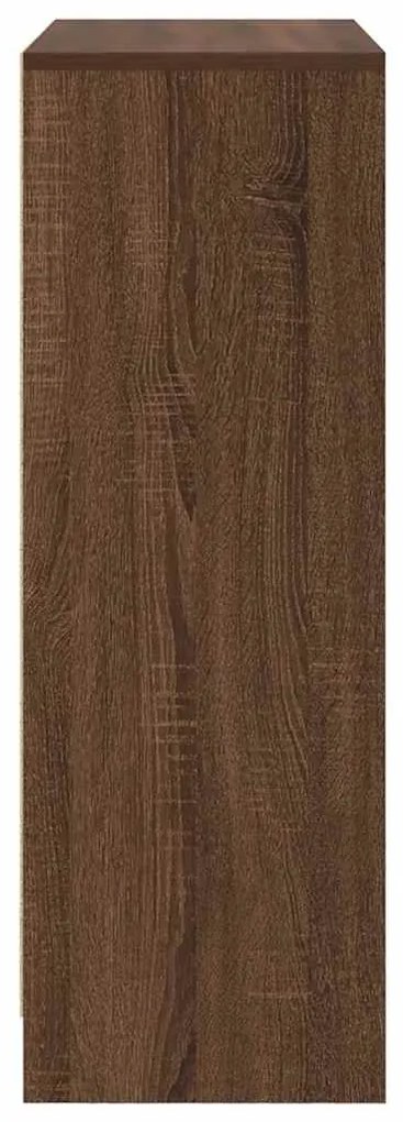 barna tölgy komód fiókokkal és ajtókkal 73x31x90 cm