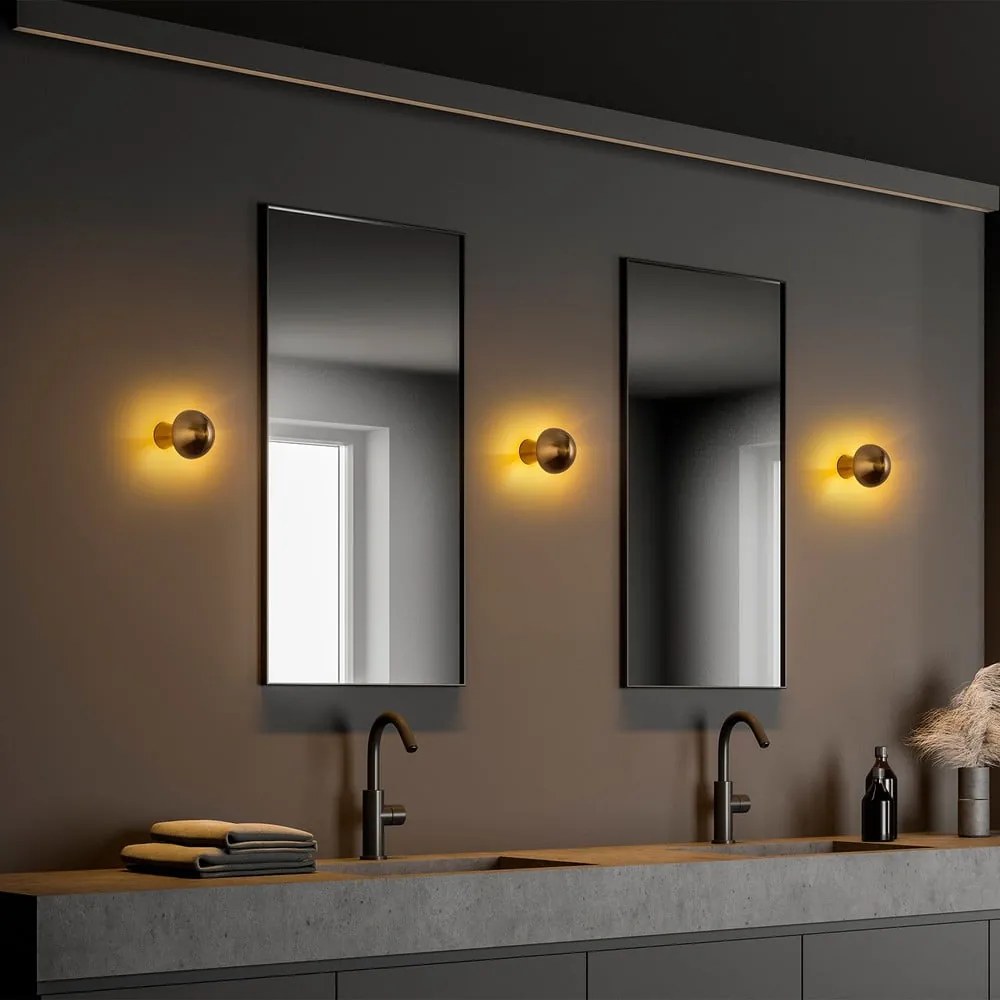 Bronzszínű fali lámpa ø 12 cm Fungal – Opviq lights