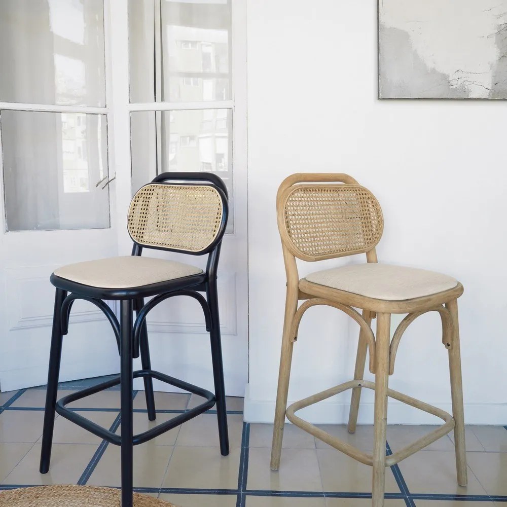 Natúr színű tölgyfa bárszék (ülésmagasság 65 cm) Doriane – Kave Home