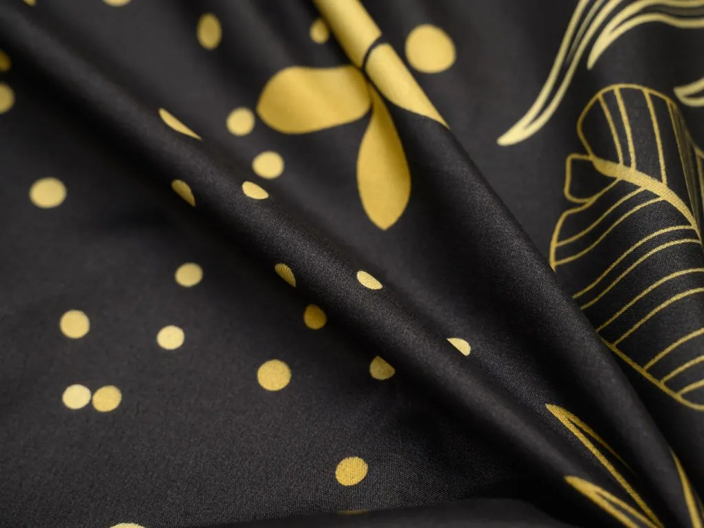 VISATA fekete mikroszálas ágyneműhuzat Ágyneműhuzat mérete: 70 x 90 cm | 140 x 200 cm