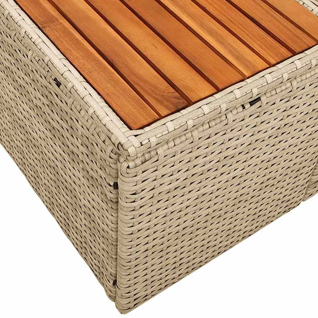 Kerti kanapé Bézs 184 x 62 x 85cm polirattan