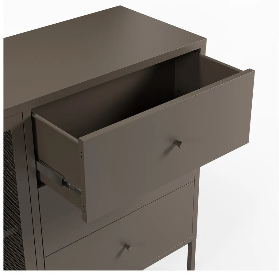 Szürke fém komód 140x90x40 cm Fayna – Marckeric