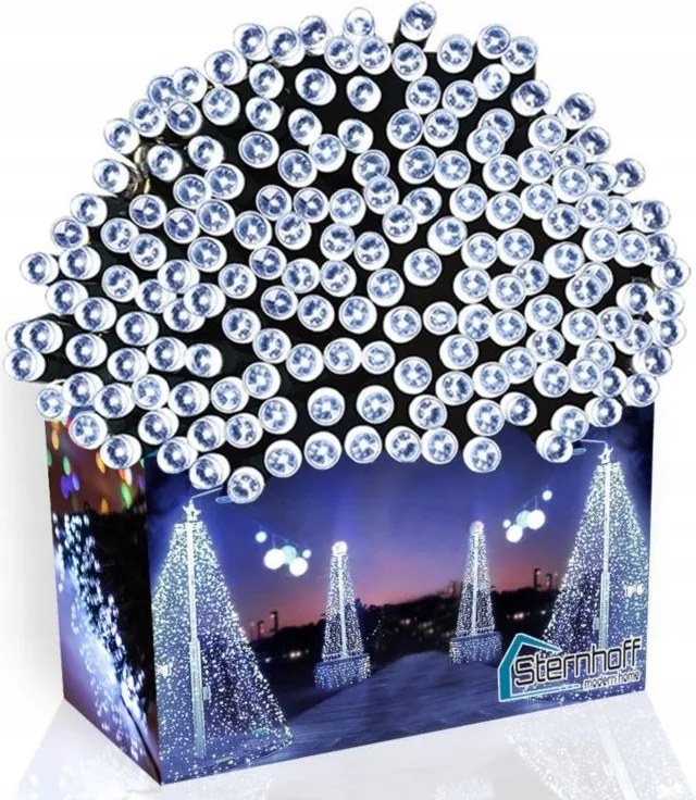 Karácsonyfa Fényfüzér 300 Led Fehér Hideg Fények