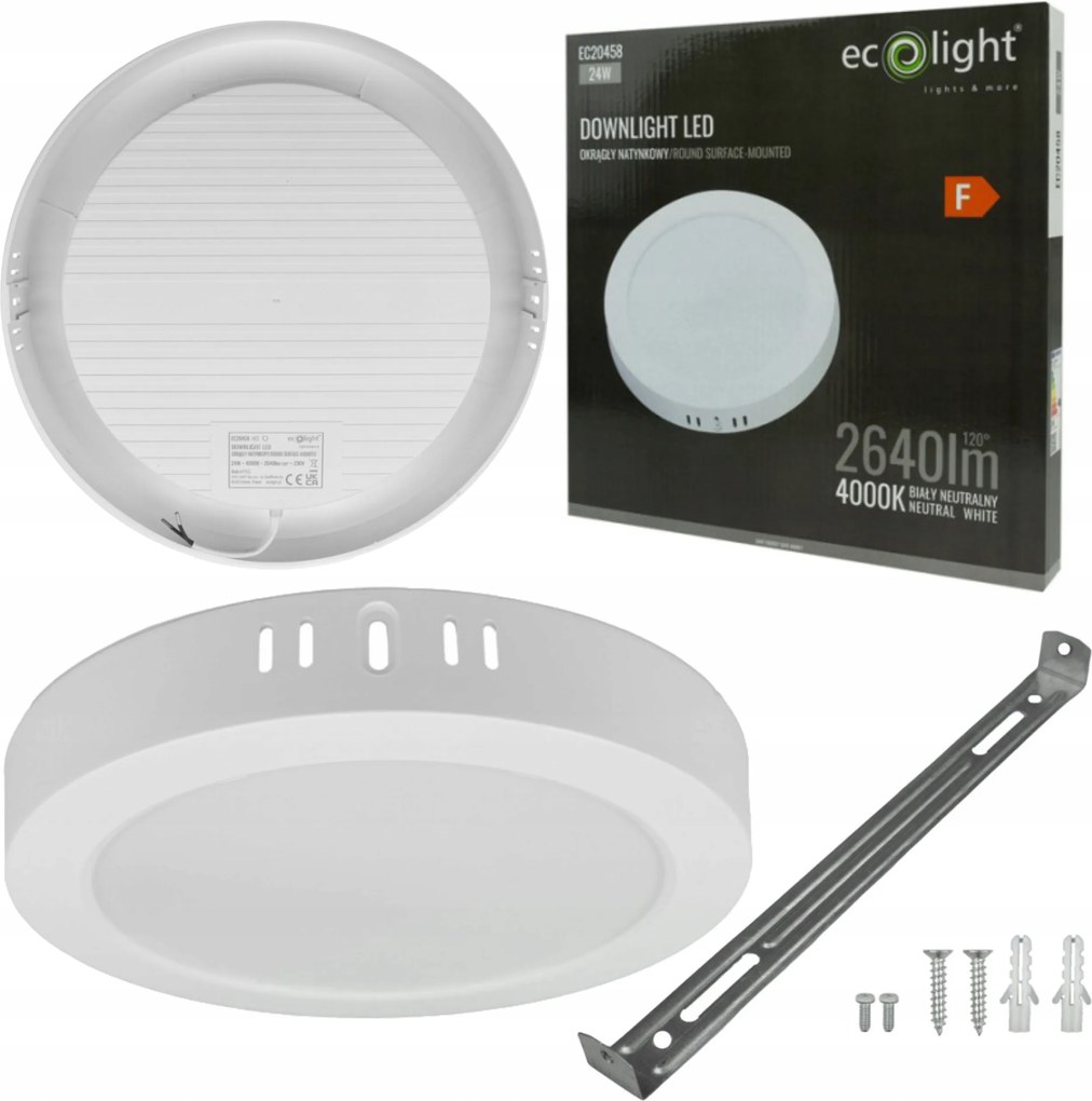 Led Panel Lámpatest 24W 4000K Semleges Fehér 110lm/W Mennyezeti Lámpa Plafon