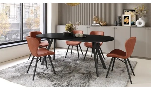 ARTUR kihúzható étkezőasztal fekete