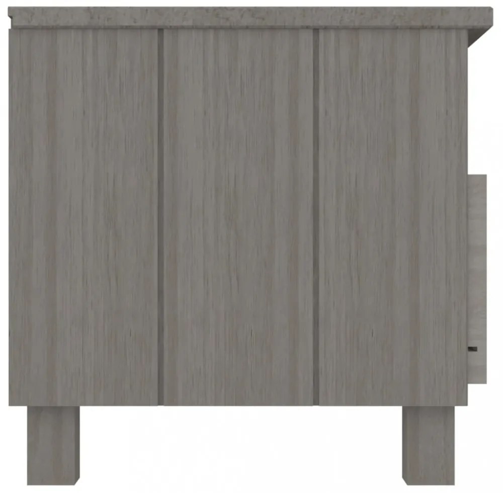 HAMAR világosszürke tömör fenyőfa TV-szekrény 106 x 40 x 40 cm