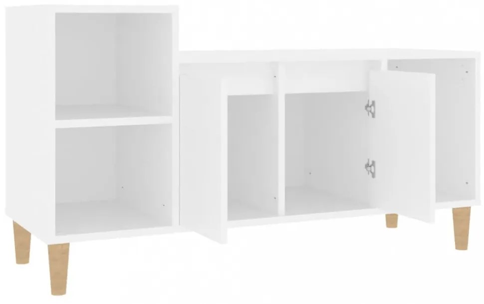 fehér szerelt fa TV-szekrény 100x35x55 cm