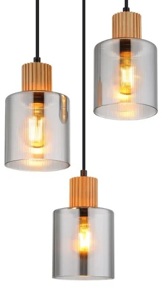 Globo 15768-3H - ALEIDIS kábeles függeszték 3xE27/25W/230V Ø 30 cm