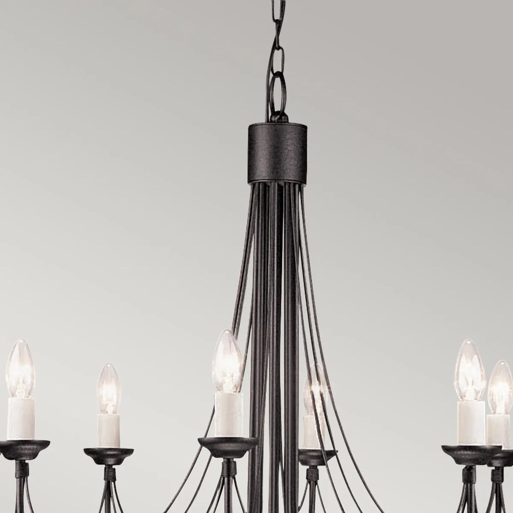 Elstead klasszikus csillár carisbrooke fekete elscb8-black