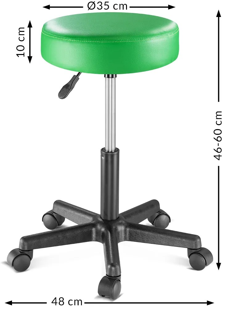 Casaria® Gurulós puff - zöld