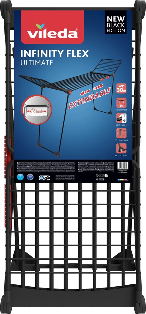 Szabadonálló vízszintes szárítógép Vileda 128-128 cm x 205-205 cm