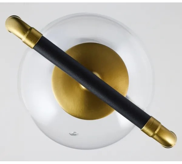 Jupiter 2023 - Csillár zsinóron ZAFRA 1xG9/10W/230V fekete/arany/átlátszó