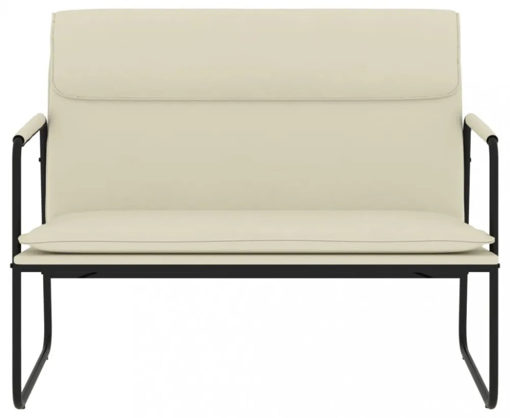 vidaXL krémszínű műbőr pad 100 x 64 x 80 cm