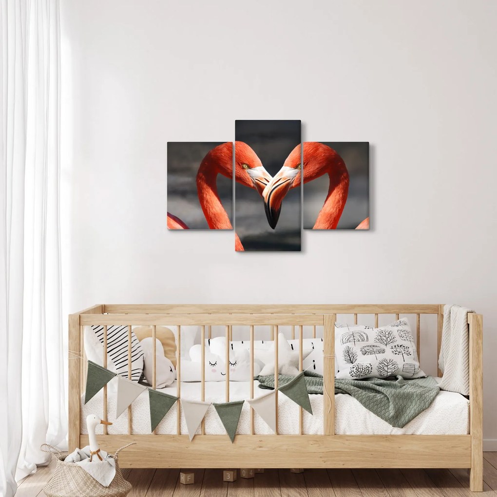 Két szerelmes flamingó képe (90x60 cm)