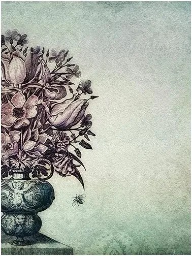 Fotótapéta virágok levelek retro stílus 184 x 254
