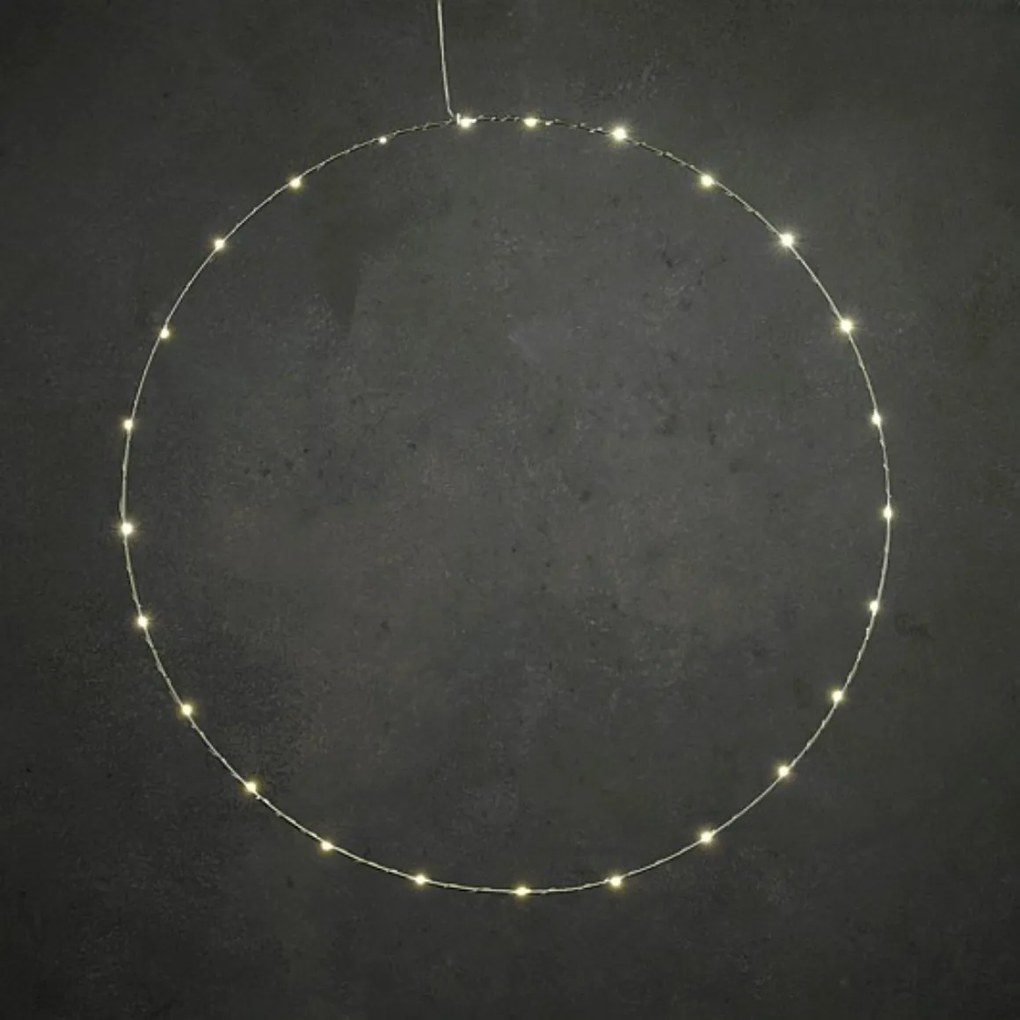 LED függő dekoráció CIRCLE Ø 70 cm, ezüst