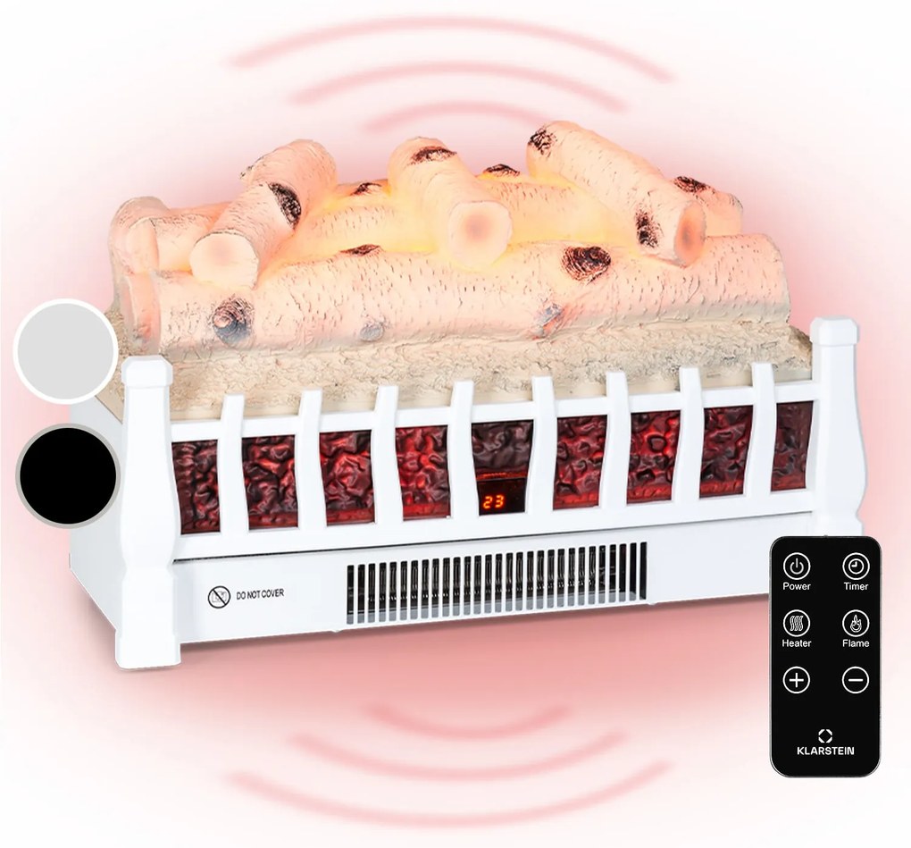 Klarstein Kamini FXL 2G, elektromos kandalló, kandallóbetét, 1800 W, 3D LED lángillúzió