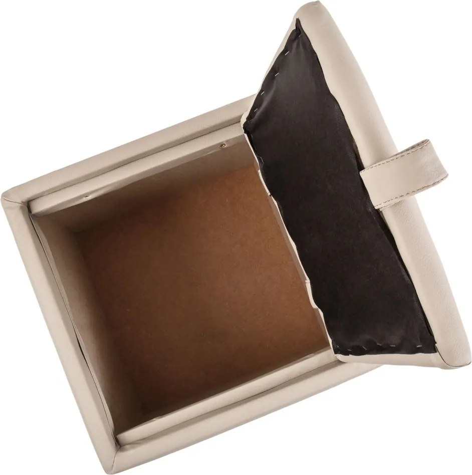 Box puff - POLY műbőr - krém R