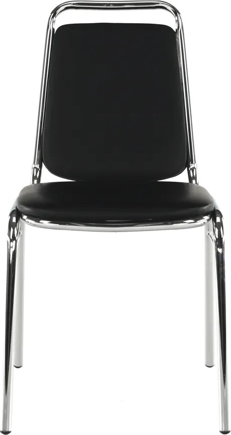 Szék tárgyalóterembe, fekete textilbőr, ZEKI
